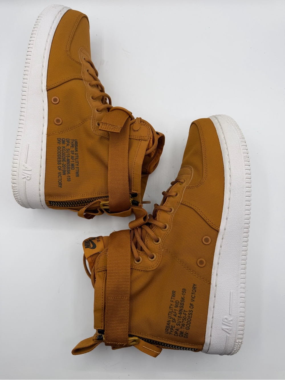 Nike SF Air Force 1 Mid Sneakers 917753-700 Desert Ochre Authentic 2017 Men’s 9 - Picture 6 of 15